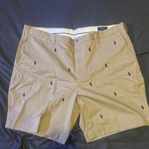 Polo by Ralph Lauren Khaki Embroidered Men's Shorts
